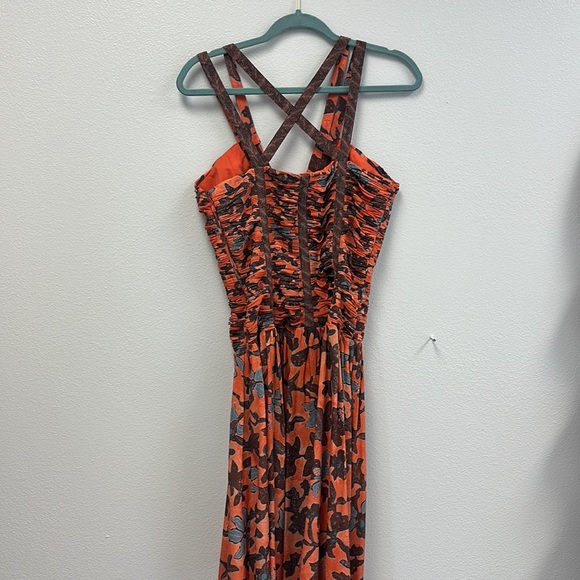 Anya open-back ruched floral-print silk-crepe maxi dress - Picture 8 of 11